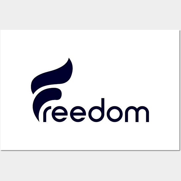 Freedom typo design Wall Art by Choulous79